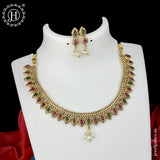 Beautiful Gold Plated With Kemp Stone Necklace JH1338