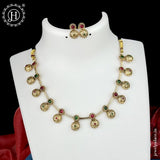 Traditional Matte Gold Plated Designer Necklace Set JH1351