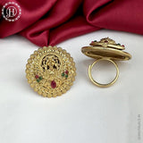 Gorgeous And Beautiful Antique Gold Finish Adjustable Finger Ring JH1432