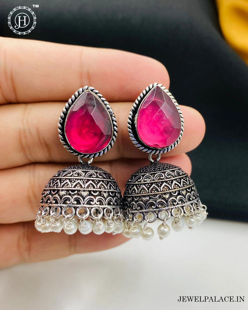 Beautiful 2 in 1 Mirror Moon Jhumkas for Girls Women Under 100 Earrings for  Women Girls