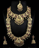 Latest Gold Plated Elegant South Indian Temple Design Bridal Jewellery Set JH3681