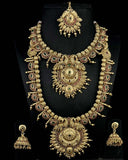 Latest Gold Plated Elegant South Indian Temple Design Bridal Jewellery Set JH3695