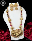 Exclusive Gold Finish Kemp Stone Temple Haram Set