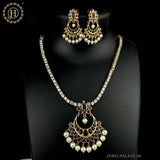 Beautiful Rhodium Plated Alloy AD Stone Premium Necklace JH4787