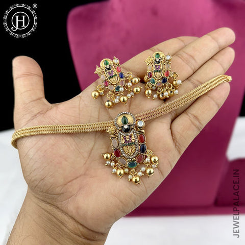 Exclusive Lord Balaji Neckpiece With Matching Earrings JH5224