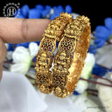 Exclusive Gold Plated Kemp Stone Temple Bangles JH5241