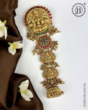 Exclusive Gold Plated Kemps Stone Pearls Traditional Jadai Billai JH5276