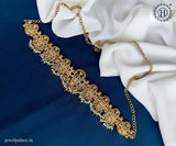 Beautiful Gold Plated Kemps Stone Temple Hip Chain Vadanam JH5302