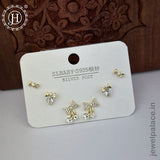 Imported Trendy Studs And Drop Earrings Set Of 3 Pairs JH5452