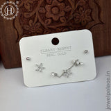 Imported Trendy Studs And Drop Earrings Set Of 3 Pairs JH5452