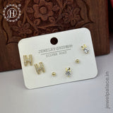 Imported Trendy Studs And Drop Earrings Set Of 3 Pairs JH5452