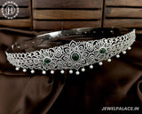 Beautiful Silver Plated With AD Stone Bridal Waist Hip Belt Kamarband JH5547