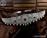 Beautiful Silver Plated With AD Stone Bridal Waist Hip Belt Kamarband JH5547