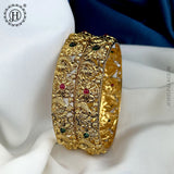 Exclusive Gold Plated Kemp Stone Temple Bangles JH5556