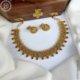 Elegant Gold Finish kemps Stone Temple Necklace JH5771