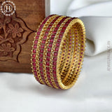 Beautiful Gold Plated Kemp Stone Bangles