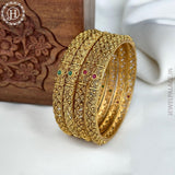 Beautiful Gold Plated Kemp Stone Bangles