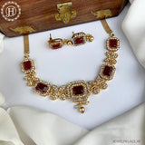 Exclusive Gold Finish Designer Necklace Set JH6022