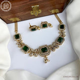 Exclusive Gold Finish Designer Necklace Set JH6022