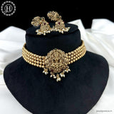 Trendy Antique Gold Plated Traditional Necklace Set JH6195