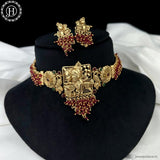 Trendy Antique Gold Plated Traditional Necklace Set JH6199