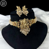 Trendy Antique Gold Plated Traditional Necklace Set JH6199