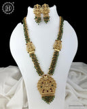 Beautiful Gold Plated Kemp Stones Temple Haram Set JH6208