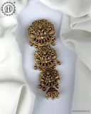 Exclusive Gold Plated Kemps Stone Pearls Traditional Jadai Billai JH6240