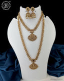 Exclusive Gold Finish Temple Combo Jewelry Set JH6253