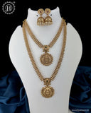 Exclusive Gold Finish Temple Combo Jewelry Set JH6256