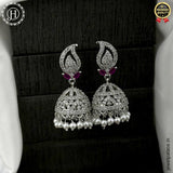 Beautiful Rhodium Plated American Diamond Earrings JH6477