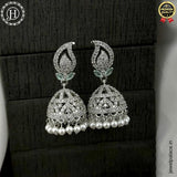 Beautiful Rhodium Plated American Diamond Earrings JH6477