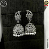 Beautiful Rhodium Plated American Diamond Earrings JH6477