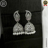 Beautiful Rhodium Plated American Diamond Earrings JH6477