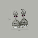 Beautiful Rhodium Plated American Diamond Earrings JH6477