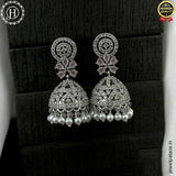 Elegant Rhodium Plated American Diamond Earrings JH6478