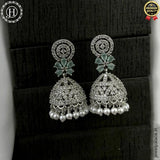 Elegant Rhodium Plated American Diamond Earrings JH6478