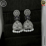 Elegant Rhodium Plated American Diamond Earrings JH6478