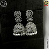 Elegant Rhodium Plated American Diamond Earrings JH6478