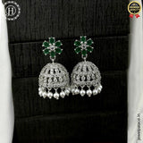 Elegant Rhodium Plated American Diamond Earrings JH6479