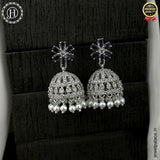 Elegant Rhodium Plated American Diamond Earrings JH6479