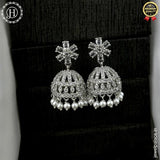 Elegant Rhodium Plated American Diamond Earrings JH6479