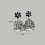 Elegant Rhodium Plated American Diamond Earrings JH6479