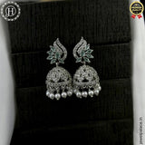 Elegant Rhodium Plated American Diamond Earrings JH6480