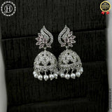 Elegant Rhodium Plated American Diamond Earrings JH6480