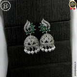 Elegant Rhodium Plated American Diamond Earrings JH6480