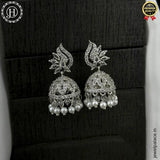 Elegant Rhodium Plated American Diamond Earrings JH6480