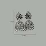 Elegant Rhodium Plated American Diamond Earrings JH6480