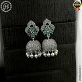 Elegant Rhodium Plated American Diamond Earrings JH6481