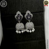 Elegant Rhodium Plated American Diamond Earrings JH6481